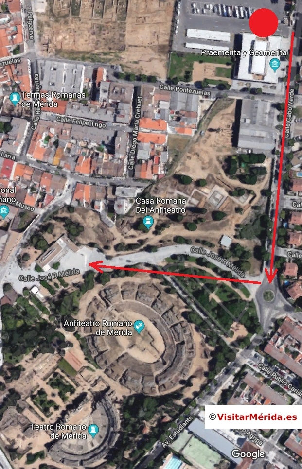 parking de pago teatro romano de merida